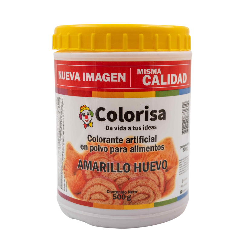 Polvo Colorisa Color Amarillo Huevo 500 Grs