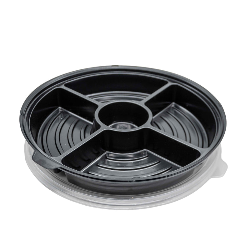 Cont. 4 Divisiones Negro Con Tapa Resq (1X50 Unid)