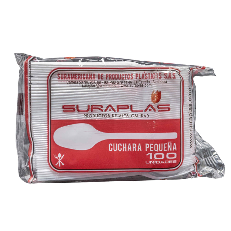 Cuchara Dulcera Blanca Suraplast X 100 Unid