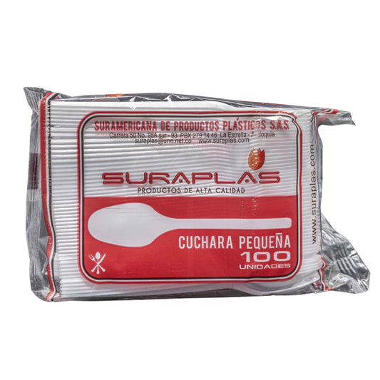 Cuchara Dulcera Blanca Suraplast X 100 Unid