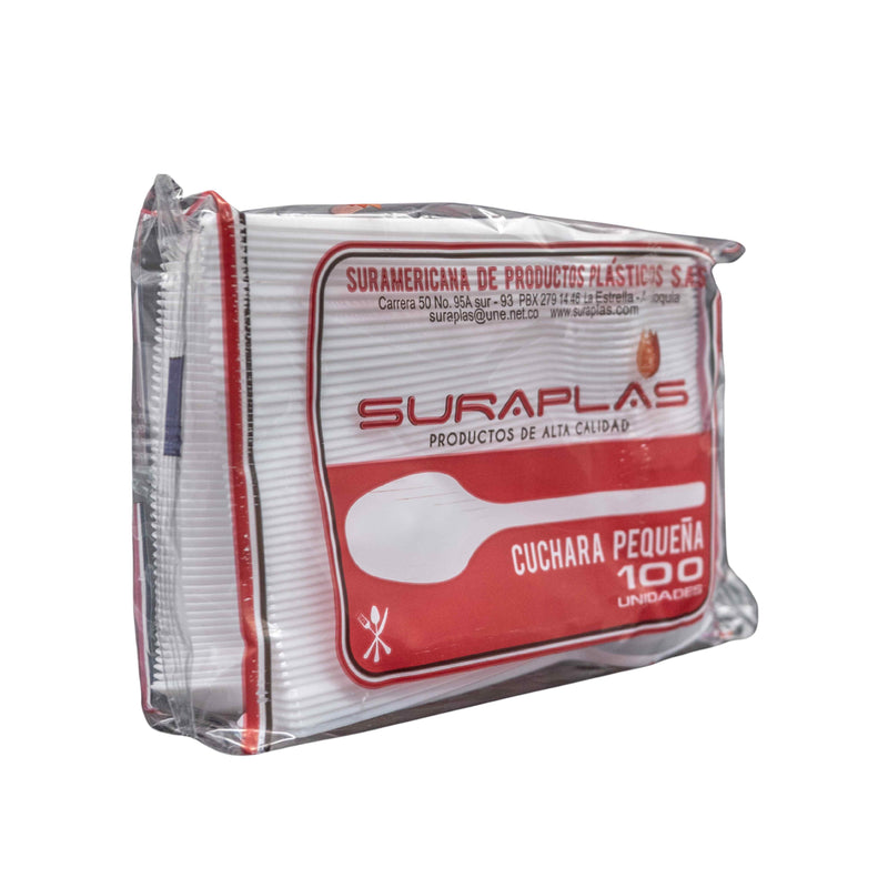 Cuchara Dulcera Blanca Suraplast X 100 Unid