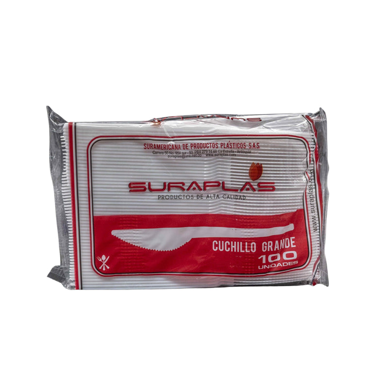 Cuchillo Suraplast Blanco Paq X100 Unid