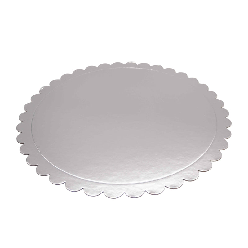 Disco Plateado Ondas 30Cm X 10Und
