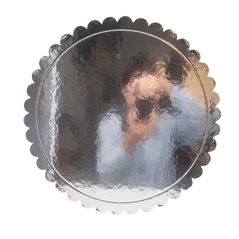 Disco Plateado Ondas 30Cm X 10Und