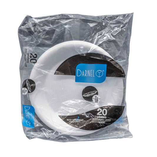 Plato Espumado 18Cm Blanco X 20Und