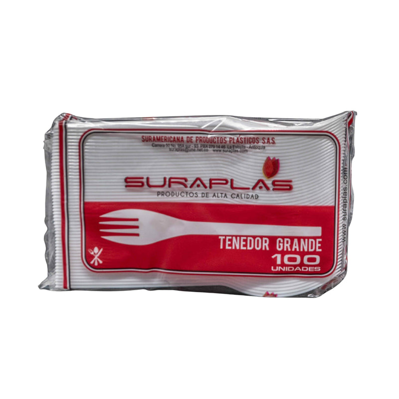Tenedor Suraplast Blanco Paq X100 Unid