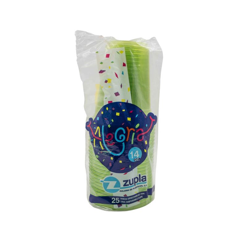 Vasos Alegria 14 Oz Colores Surtidos X 24Und