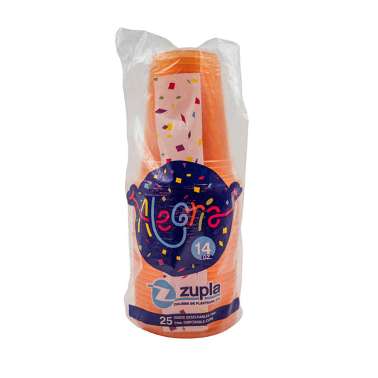 Vasos Alegria 14 Oz Colores Surtidos X 24Und