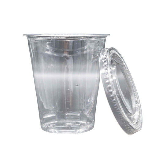 Tapa Vaso Lisa Transp. Con Abertura 8 Oz/12Oz 20Paq