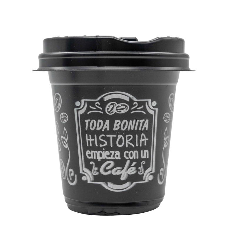 Vasos V.6 Histori Negro Plastico P/Cafe Selva