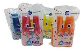 Vasos Alegría 7Oz Colores Surtidos